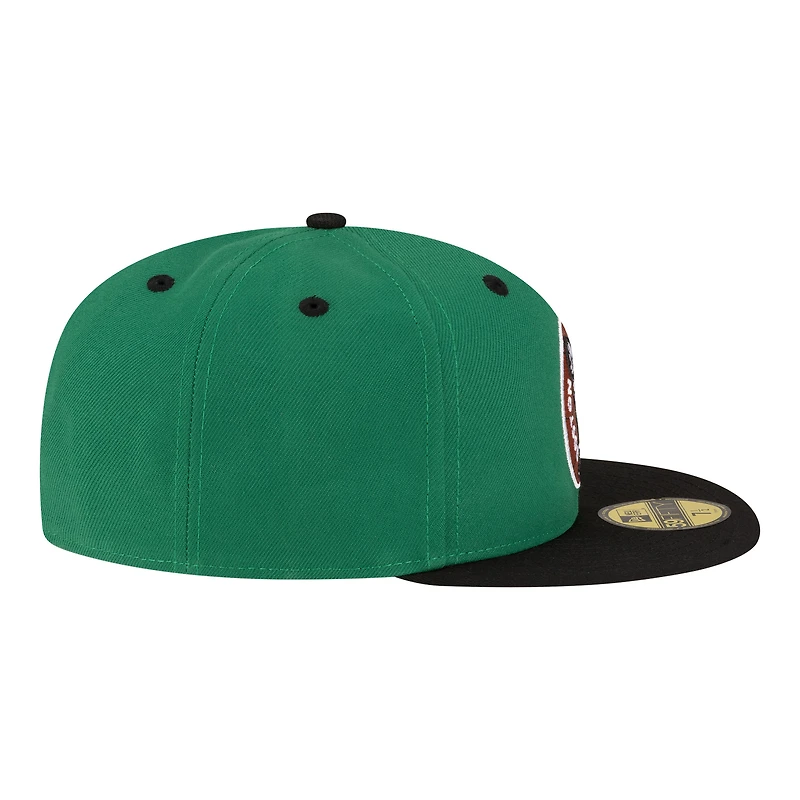 Men's New Era  Kelly Green/Black Boston Celtics 80s Throwback 59FIFTY Fitted Hat