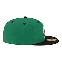 Men's New Era  Kelly Green/Black Boston Celtics 80s Throwback 59FIFTY Fitted Hat