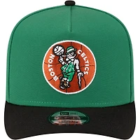 Men's New Era  Kelly Green/Black Boston Celtics 80s Throwback A-Frame 9FIFTY Snapback Hat