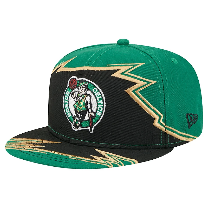 Casquette ajustée New Era 59FIFTY vert Kelly/noir Boston Celtics Break pour homme
