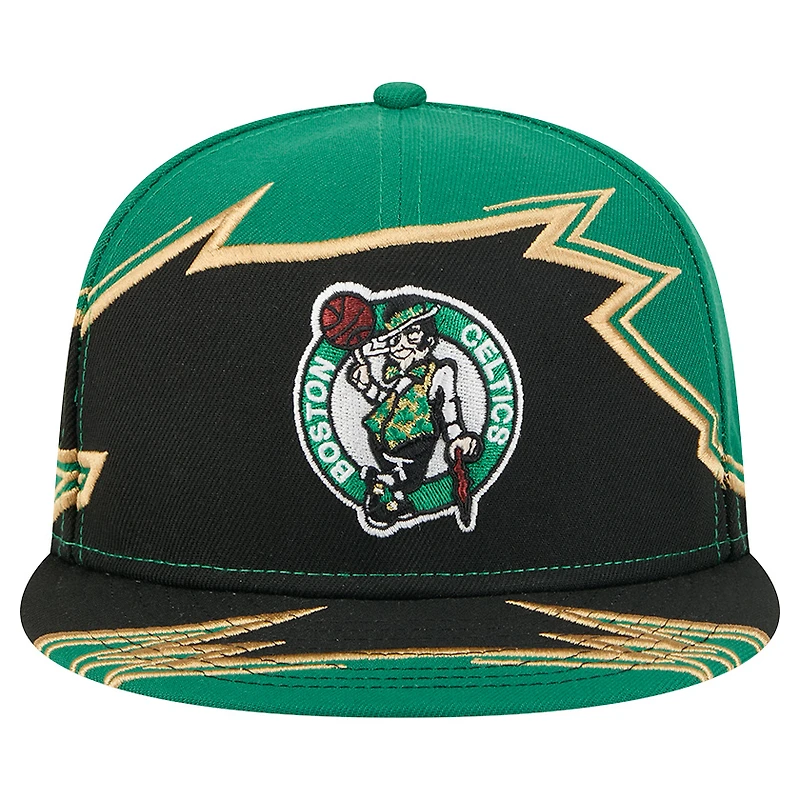Casquette ajustée New Era 59FIFTY vert Kelly/noir Boston Celtics Break pour homme