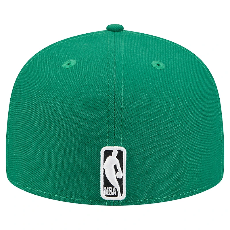 Men's New Era Kelly Green/Black Boston Celtics Break 59FIFTY Fitted Hat