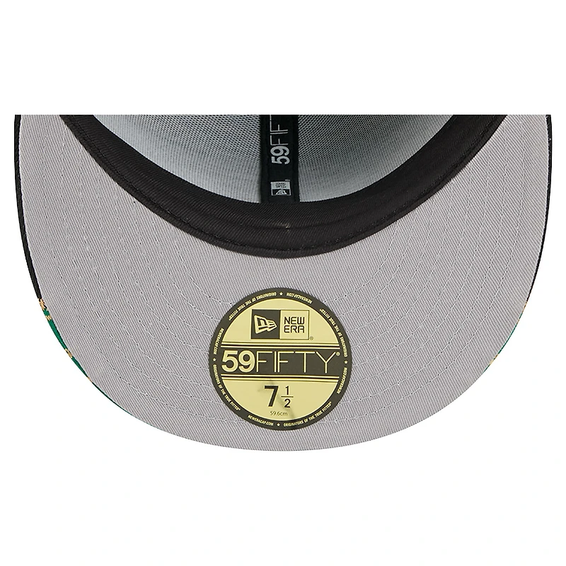 Men's New Era Kelly Green/Black Boston Celtics Break 59FIFTY Fitted Hat