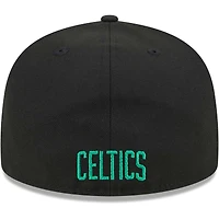Men's New Era Kelly Green/Black Boston Celtics Gameday Wordmark 59FIFTY Fitted Hat