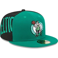 Men's New Era Kelly Green/Black Boston Celtics Gameday Wordmark 59FIFTY Fitted Hat