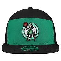 Men's New Era  Kelly Green/Black Boston Celtics Outdoor Split Panel 9FIFTY Snapback Hat