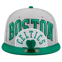 Men's New Era Kelly Green/Gray Boston Celtics Tip-Off 59FIFTY Fitted Hat