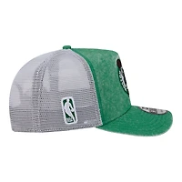 Men's New Era  Kelly Green/White Boston Celtics Washed Meshback 9FIFTY Adjustable Hat