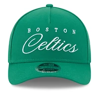 Men's New Era Kelly Green Boston Celtics 2025 NBA Draft M-Crown A-Frame 9FORTY Adjustable Hat