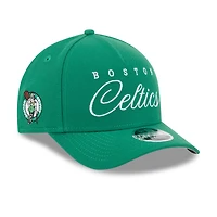 Men's New Era Kelly Green Boston Celtics 2025 NBA Draft M-Crown A-Frame 9FORTY Adjustable Hat