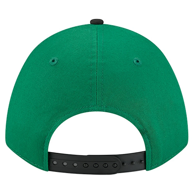 Men's New Era  Kelly Green Boston Celtics Bold Arch COOLERA 9FORTY A-Frame M-Crown Adjustable Hat