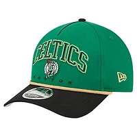Men's New Era  Kelly Green Boston Celtics Bold Arch COOLERA 9FORTY A-Frame M-Crown Adjustable Hat