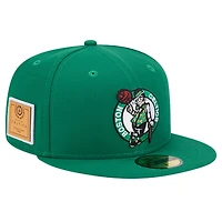 Casquette ajustée 59FIFTY New Era Kelly Green Boston Celtics Court Sport pour hommes