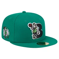 Casquette ajustée New Era 59FIFTY Deceptor des Boston Celtics, vert Kelly, pour homme