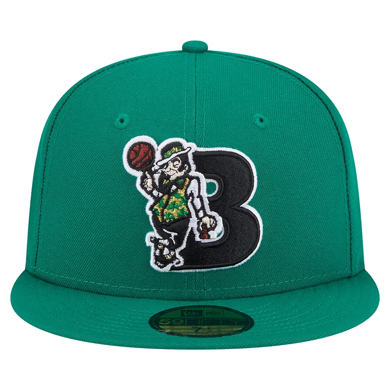 Casquette ajustée New Era 59FIFTY Deceptor des Boston Celtics, vert Kelly, pour homme