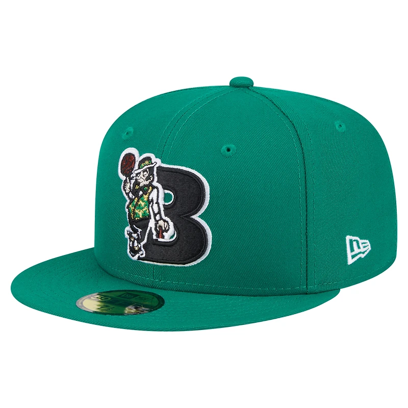 Casquette ajustée New Era 59FIFTY Deceptor des Boston Celtics, vert Kelly, pour homme