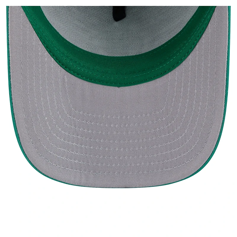 Men's New Era Kelly Green Boston Celtics Faded Foam Front 9FIFTY A-Frame Adjustable Trucker Hat