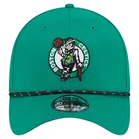 Casquette New Era Kelly Green Boston Celtics Featherweight Poly Rope Flex 39Thirty pour homme