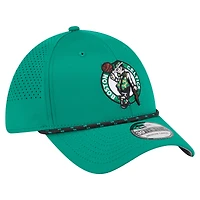 Casquette New Era Kelly Green Boston Celtics Featherweight Poly Rope Flex 39Thirty pour homme