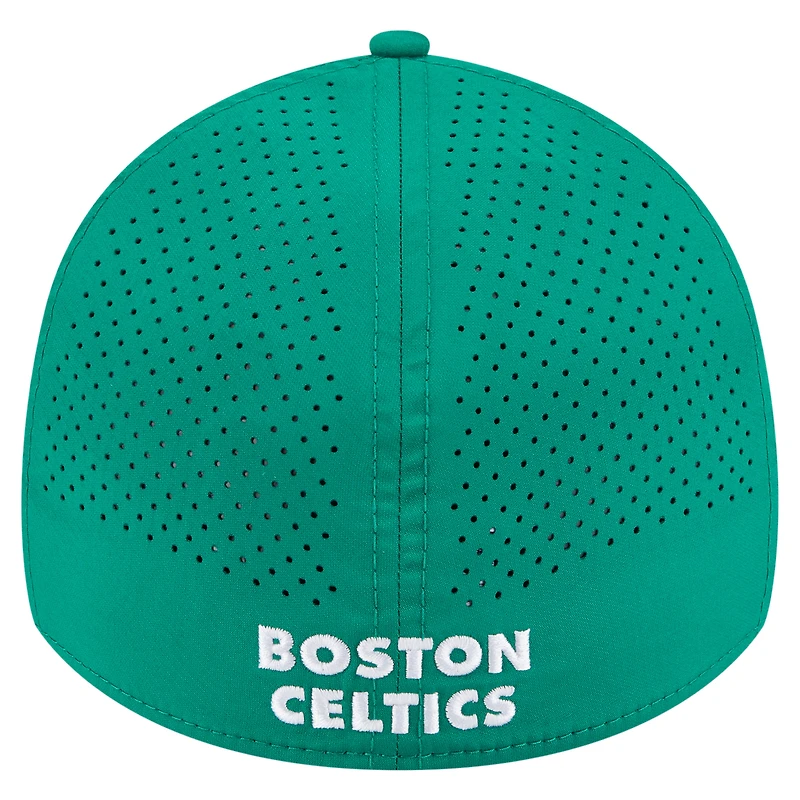 Casquette New Era Kelly Green Boston Celtics Featherweight Poly Rope Flex 39Thirty pour homme