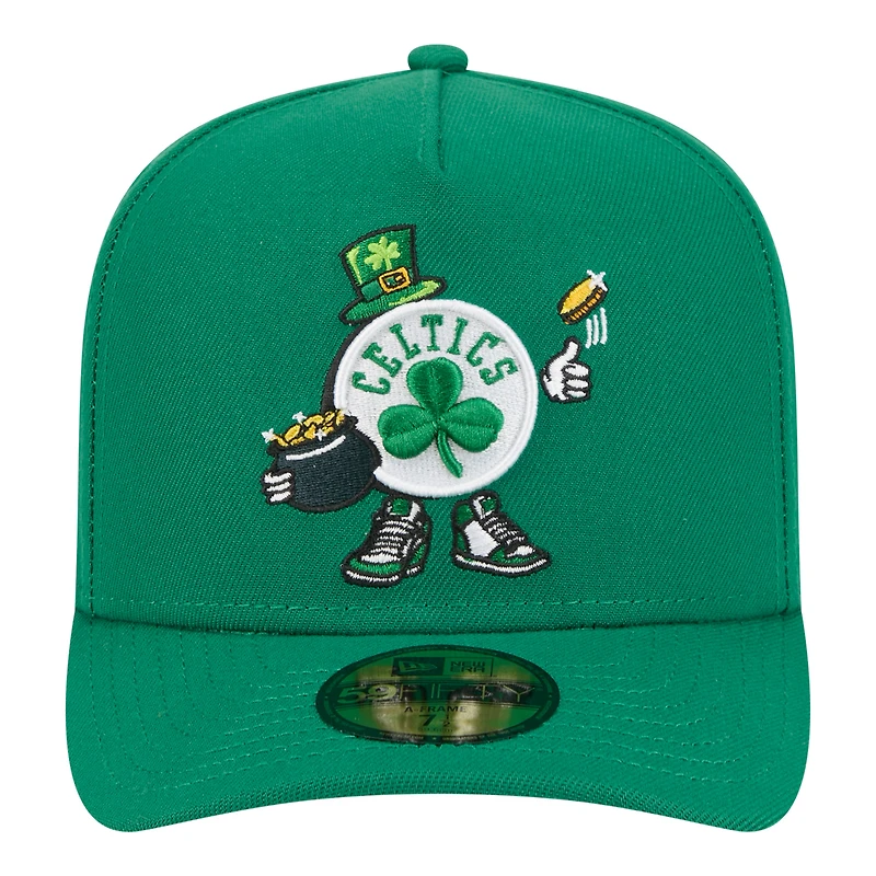 Casquette ajustée New Era 59FIFTY pour homme, vert Kelly, logo Boston Celtics Injection Cartoon, monture A.