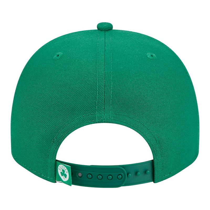 Men's New Era  Kelly Green Boston Celtics Injection Cartoon Logo A-Frame 9FIFTY Adjustable Hat
