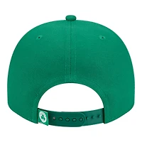 Men's New Era  Kelly Green Boston Celtics Injection Cartoon Logo A-Frame 9FIFTY Adjustable Hat