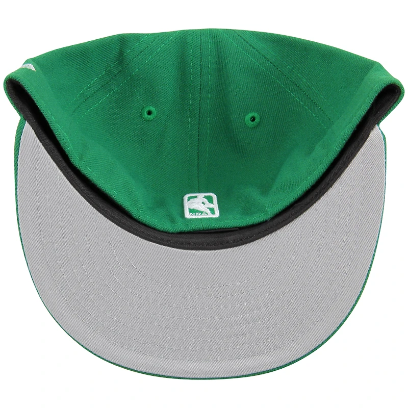 Men's New Era Kelly Green Boston Celtics Official Team Color 59FIFTY Fitted Hat