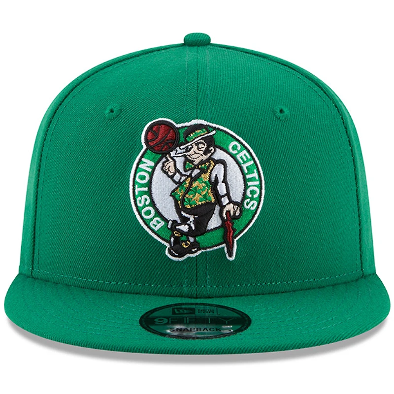 Casquette Snapback 9FIFTY couleur officielle de l'équipe Boston Celtics New Era Kelly Green pour hommes