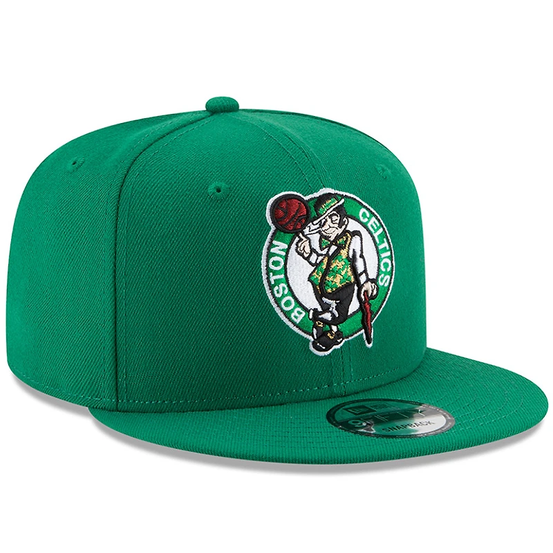 Casquette Snapback 9FIFTY couleur officielle de l'équipe Boston Celtics New Era Kelly Green pour hommes