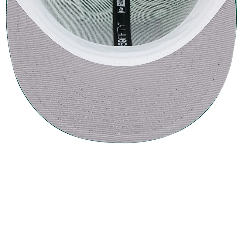 Men's New Era Kelly Green Boston Celtics Palm Fronds 2-Tone 59FIFTY Fitted Hat