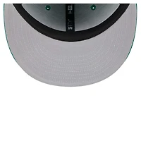 Casquette ajustée 59Fifty passepoilée et floquée New Era Kelly Green Boston Celtics pour hommes