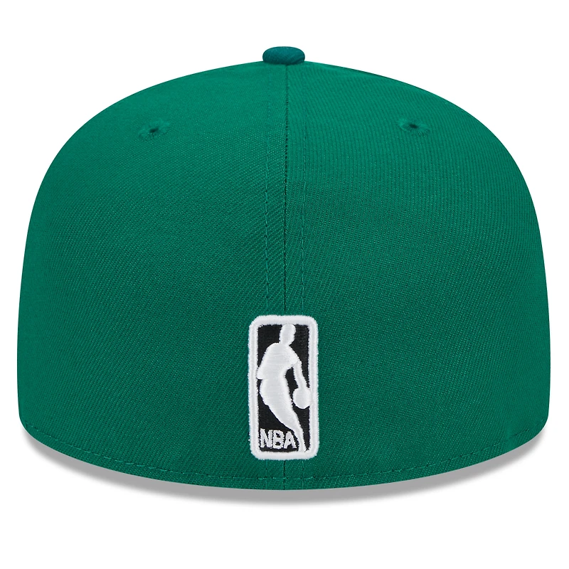 Casquette ajustée avec couronne 59FIFTY Crown New Era Kelly Green pour hommes des Boston Celtics 2024 NBA All-Star Game Rally Drive Checkerboard