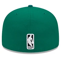 Casquette ajustée avec couronne 59FIFTY Crown New Era Kelly Green pour hommes des Boston Celtics 2024 NBA All-Star Game Rally Drive Checkerboard