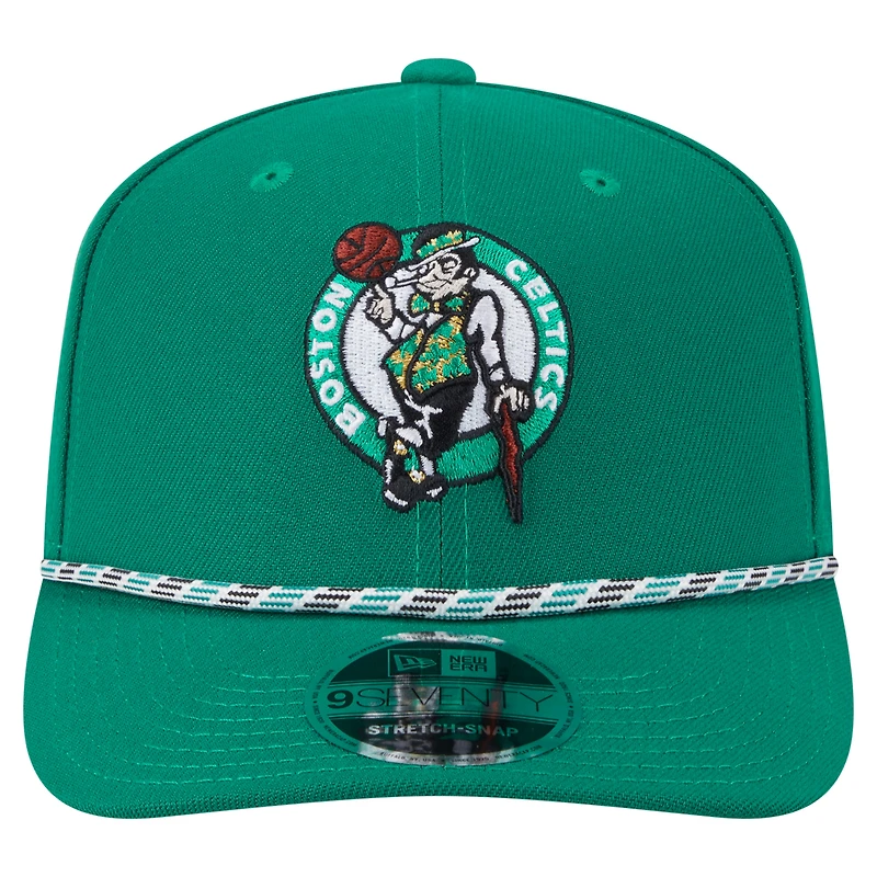 Casquette ajustable 9SEVENTY en corde verte Kelly des Boston Celtics de New Era pour homme