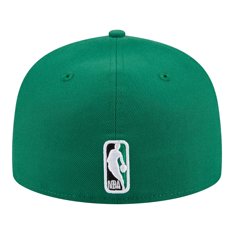 Casquette ajustée New Era Kelly Green Boston Celtics Team Collage 59FIFTY pour homme