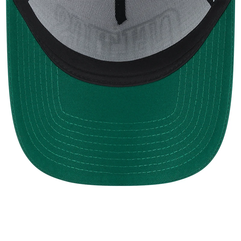 Men's New Era Kelly Green Boston Celtics Throwback Gradient A-Frame 9FORTY Adjustable Hat