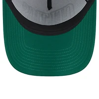 Men's New Era Kelly Green Boston Celtics Throwback Gradient A-Frame 9FORTY Adjustable Hat