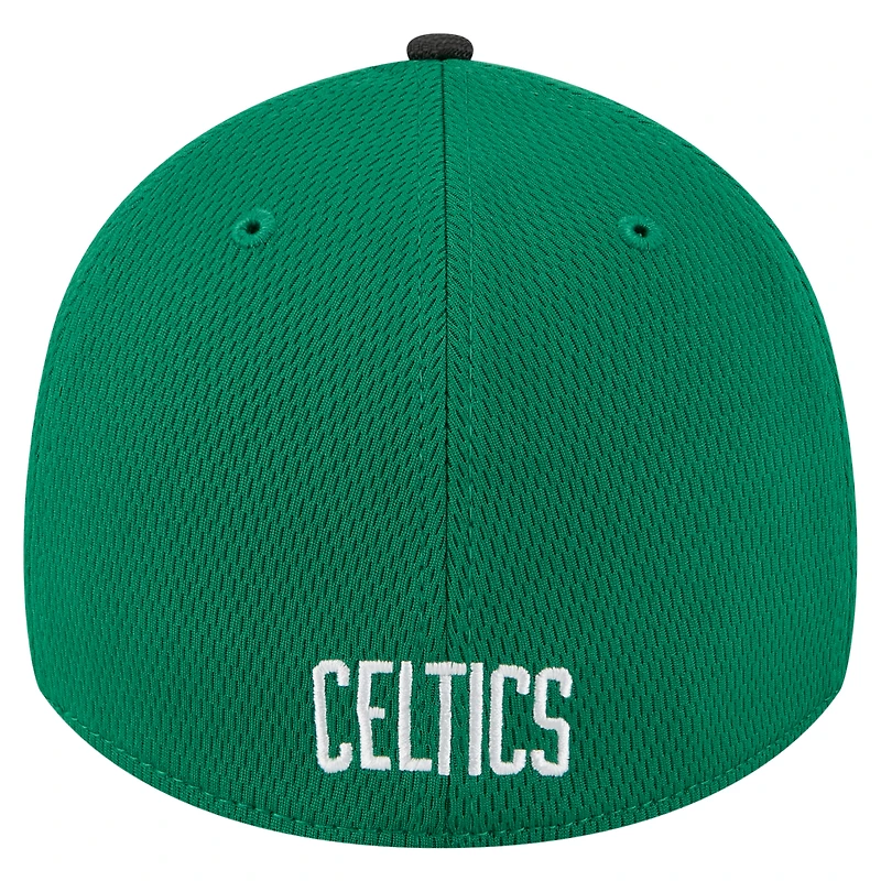 Men's New Era Kelly Green Boston Celtics Visor Hit 39THIRTY Flex Hat
