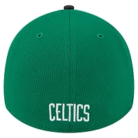 Men's New Era Kelly Green Boston Celtics Visor Hit 39THIRTY Flex Hat