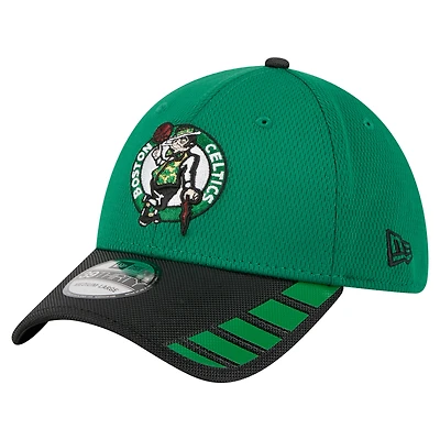 Men's New Era Kelly Green Boston Celtics Visor Hit 39THIRTY Flex Hat