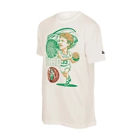 T-shirt graphique New Era Larry Bird crème Boston Celtics pour homme