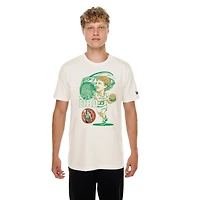 T-shirt graphique New Era Larry Bird crème Boston Celtics pour homme