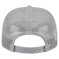 Casquette extensible à bouton-pression New Era bleu clair/gris Boston Celtics Adventure Aloha Pattern 9SEVENTY pour homme
