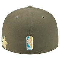 Casquette ajustée 59FIFTY Boston Celtics olive New Era pour homme