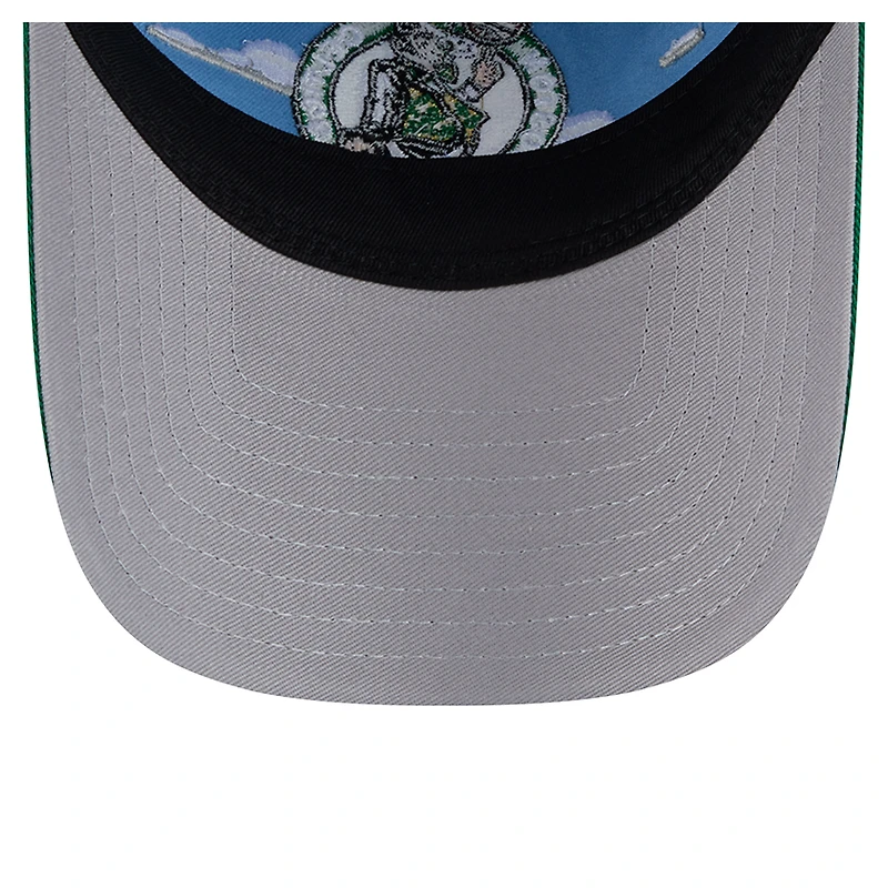 Men's New Era Powder Blue Boston Celtics Clouds 9TWENTY Adjustable Hat