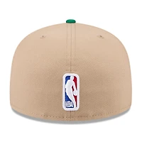 Men's New Era Tan/Kelly Green Boston Celtics 2024 NBA Draft 59FIFTY Fitted Hat