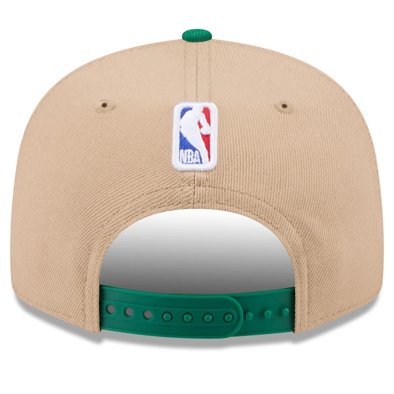 Casquette Snapback Boston Celtics 2024 NBA Draft 9FIFTY New Era beige/vert Kelly pour homme