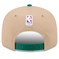 Casquette Snapback Boston Celtics 2024 NBA Draft 9FIFTY New Era beige/vert Kelly pour homme