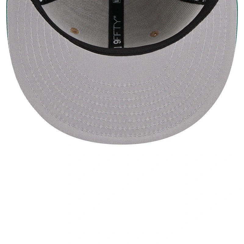 Casquette Snapback Boston Celtics 2024 NBA Draft 9FIFTY New Era beige/vert Kelly pour homme